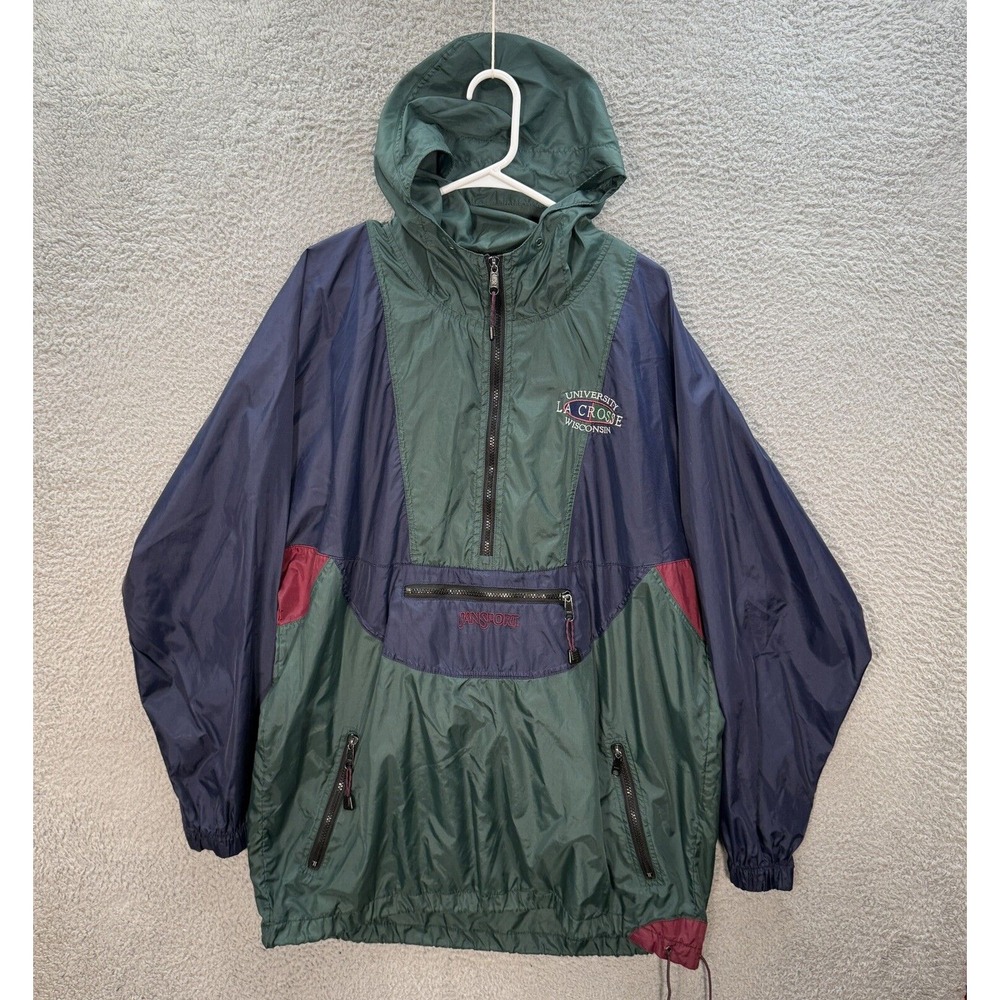 Vintage La Crosse Eagles Jacket Adult L Multicolor Windbreaker College Sports